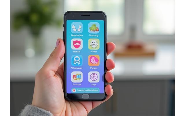 Several health and wellness apps displayed on a modern smartphone screen